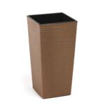 Doniczka FINEZJA ECO 35 x 35 dłuto naturalne drewno Lamela