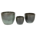 Donica ceramiczna glazurowana Ø31 x 23 cm zielony