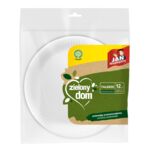 Talerze z papieru  zielony dom 12 szt.