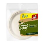 Talerze z trzciny cukrowej 25 szt. 23 cm