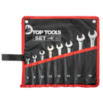 Klucze płasko-oczkowe 6-19 mm, zestaw 8 szt. TOP TOOLS