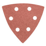 Papier ścierny delta na rzep 93 x 93 mm K 120, 5 szt,, z otworami GRAPHITE