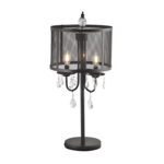 Lampa stołowa IL MIO BRESSO 3xE14 czarna mat