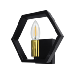 Kinkiet IL MIO HONEY 1xE14 czarny+złoto