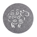 Podkładka filcowa BARANEK Ø38 cm szarya