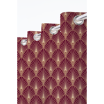 Zasłona Dara 135 x 260 cm 8 kółek bordowo-złota
