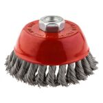 Szczotka druciana doczołowa 100 mm x M14, INOX GRAPHITE