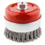 Szczotka druciana doczołowa wzmacniana, 65 mm x M14, INOX GRAPHITE