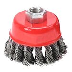 Szczotka druciana doczołowa wzmacniana 100 mm x M14 VERTO