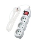 Przedłużacz 3-gniazda z uziemieniem i wyłącznikiem PP11 2 m biały DPM