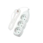 Przedłużacz 3-gniazda z uziemieniem PP03 3 m biały DPM