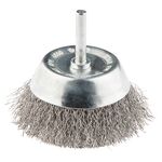 Szczotka druciana doczołowa z trzpieniem 75 mm, INOX GRAPHITE