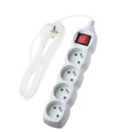 Przedłużacz 4-gniazda z uziemieniem i wyłącznikiem PP33 5 m biały DPM