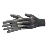 Rękawice nylonowe 84* XL Czarno-szare PU