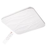 Plafon LED DESERT 43 cm kwadrat sterowany pilotem Polux