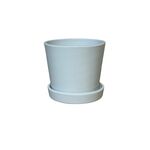 Doniczka Stożek z podstawką 10 cm ceramiczna biała