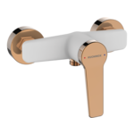 Bateria natryskowa ALANIS ścienna bez zestawu natryskowego biało-złota