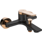 Bateria wannowa ALANIS ścienna bez zestawu natryskowego czarno-złota