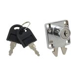 Zamek szafkowy CL1202 srebrny 19 x 22 mm