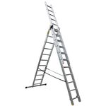 Drabina wielofunkcyjna 3x11 stopniowa PRO tłoczona 150 kg DRABEST