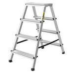 Drabina aluminiowa dwustronna 2x4 stopniowa 125 kg DRABEST