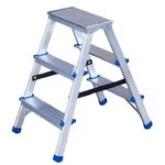 Drabina aluminiowa domowa 3 stopniowa z obustronnym wejściem ZARGES