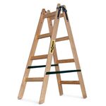 Drabina drewniana malarska 2x4 stopniowa 150 kg DRABEST