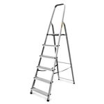 Drabina aluminiowa domowa 6 stopniowa 125 kg DRABEST