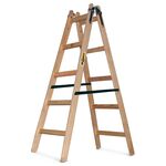 Drabina drewniana malarska 2x5 stopniowa 150 kg DRABEST