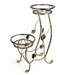 Kwietnik metalowy 95 cm złota patyna