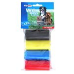 Worki na psie odchody 4 rolki mix kolorów Happet