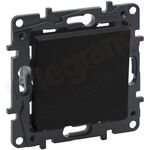 Łącznik 1-biegunowy NILOE STEP czarny mat