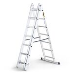 Drabina aluminiowa 3 x 7 stopniowa Eco 150 kg DRABEST
