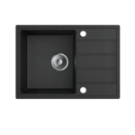 Zlewozmywak METRO 1-komorowy krótki ociekacz 62 x 44 cm grafitowy