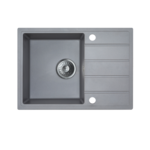 Zlewozmywak METRO 1-komorowy krótki ociekacz 62 x 44 cm szary