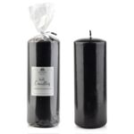 Świeca parafinowa 7 x 19 cm połysk czarny