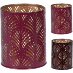 Świecznik tealight 8 x h10 cm metalowy