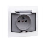 Gniazdo pojedyncze hermetyczne VEGA z uziemieniem białe