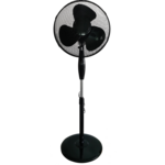 Wentylator podłogowy czarny 35 W z pilotem