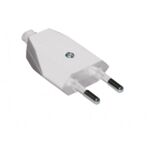 Wtyczka bez uziemienia płaska 6 A biała ELEKTRO