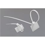 Opaska zaciskowa 2,5 x 100 biała z tabliczką opisową 30 szt. ELEKTRO