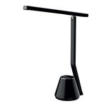 Lampka biurkowa LED Cube z przybornikiem czarna Nilsen