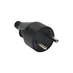 Wtyczka z uziemieniem prosta 16 A czarna ELEKTRO