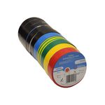 Taśma izolacyjna wodoodporna 0,13 mm x 15 mm x 10 m mix kolor (10 szt.) ELEKTRO