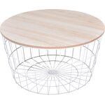 Stół metalowy 68 x 34,5 cm biały