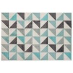 Dywan Sanford 160 x 220 cm trójkąty szaro-zielone 53/QH5 H
