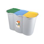 Kosz do segregacji odpadów, 3-komorowy, 80 lt*