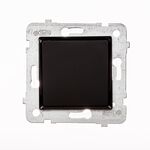 Łącznik jednobiegunowy pojedynczy ROSA bez ramki czarny mat