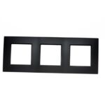 Ramka potrójna ROSA czarny mat