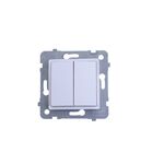 Łącznik świecznikowy podwójny ROSA biały bez ramki